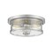 Z-Lite Savannah 2 Light Flush Mount, Brushed Nickel & Clear 462F11-BN - alternate 4